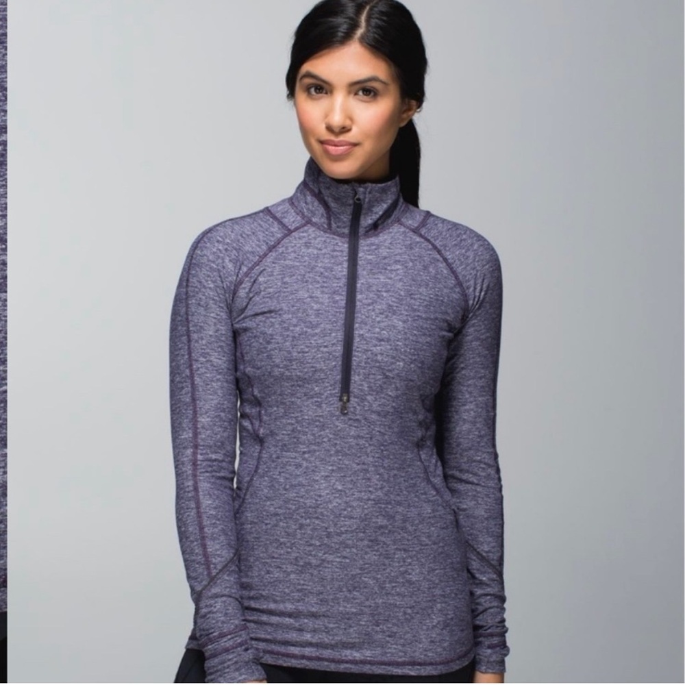 Lululemon Cold Hands Warm Heart Pullover Race Your Pace Long Sleeve Top 1/2 Zip